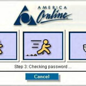America Online Connection Screen